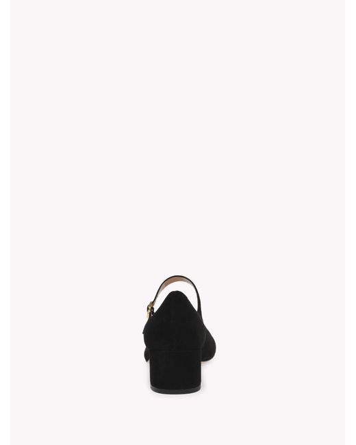 Gianvito Rossi Black Mary Jane Block-Heel Pumps