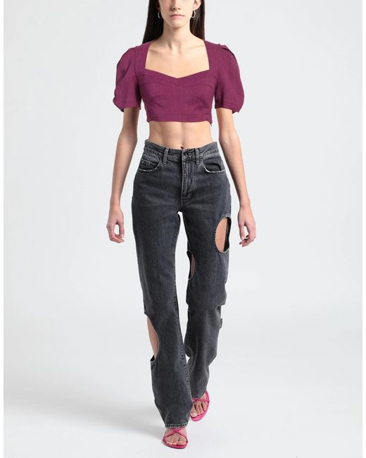 Isabel Marant Purple Casual Cropped Top