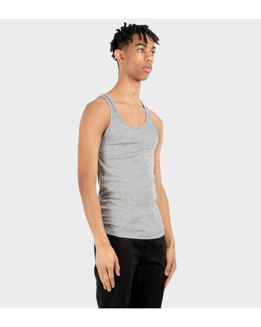 Tom Ford Gray Ribbed Crewneck Tank Top for men