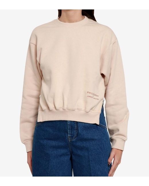 Philosophy Di Lorenzo Serafini Natural Crew Neck Sweatshirt