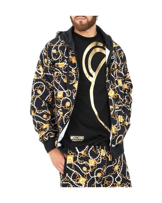 Moschino Gray Toy Bear Print Jacket for men