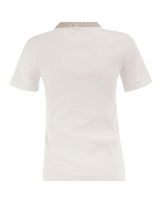 Peserico White Short-Sleeved T-Shirt