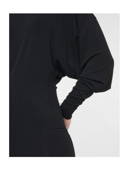 Alexandre Vauthier Black Turtleneck Stretch-Jersey Midi Dress