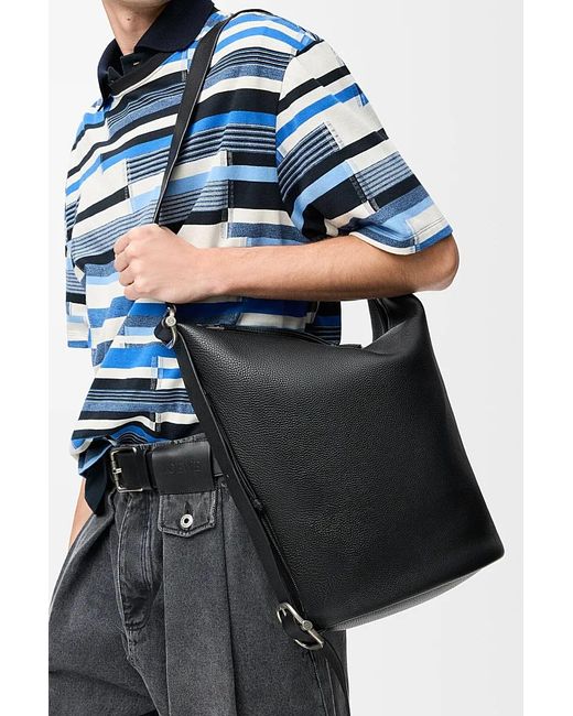 Loewe Black Loop Bucket M Crossbody Bag for men