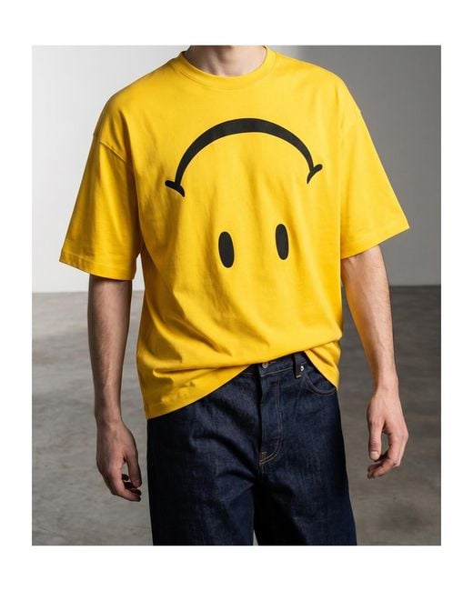 Moschino Yellow 'Smiley' T-Shirt for men