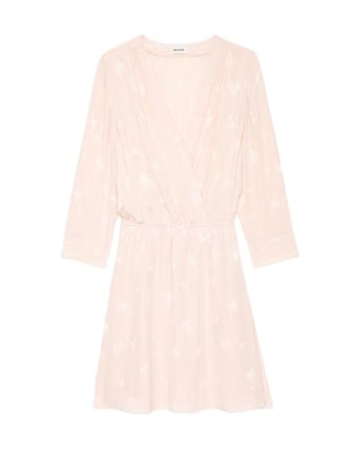 Zadig & Voltaire Pink Silk Mini Dress