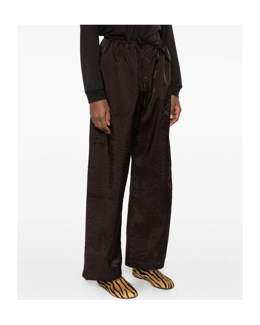 Studio Nicholson Gray Button-Front Casual Pants