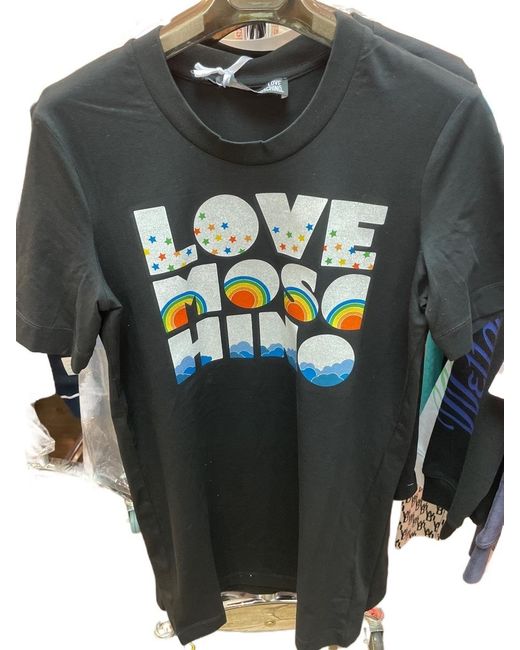 Moschino Black Logo Print T-Shirt Dress