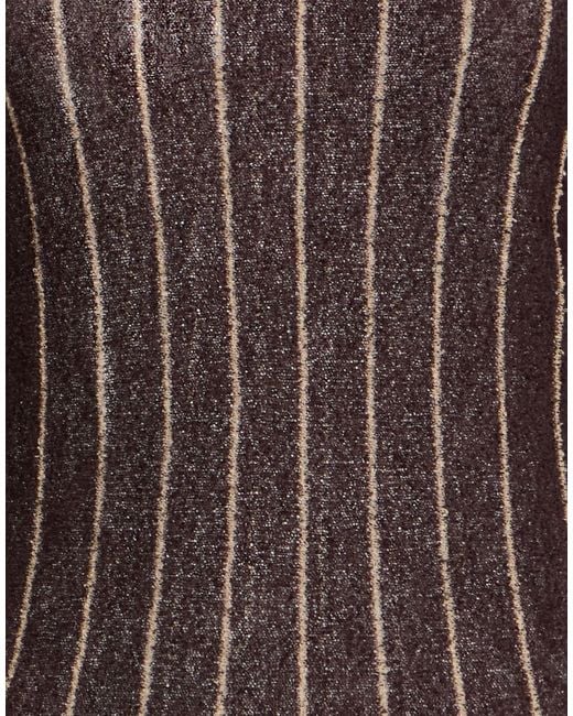 MM6 by Maison Margiela Brown Striped Knitted Long-Sleeve Hoodie
