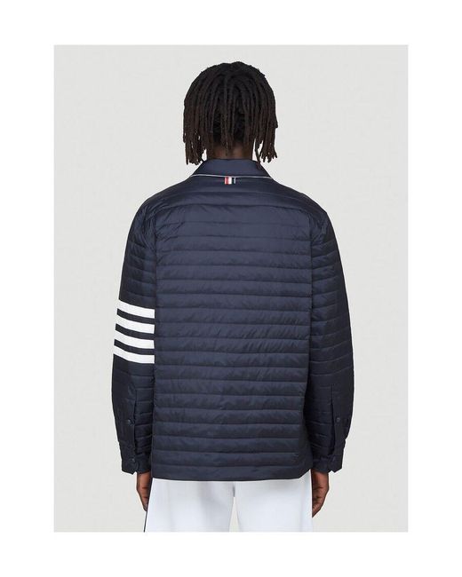 Thom Browne Blue Quilted Jacket for men