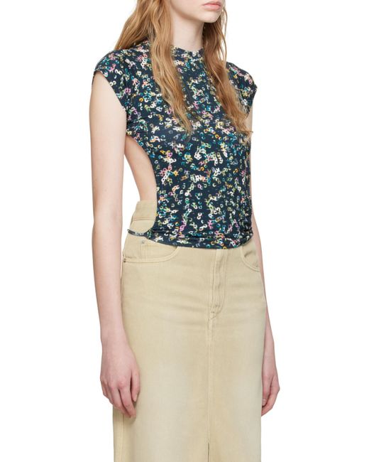 Isabel Marant Natural Pattern Backless T-Shirt
