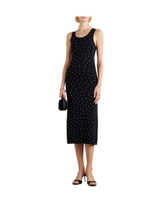 Altuzarra Black Geordie Crystal-Embellished Jersey Midi Dress