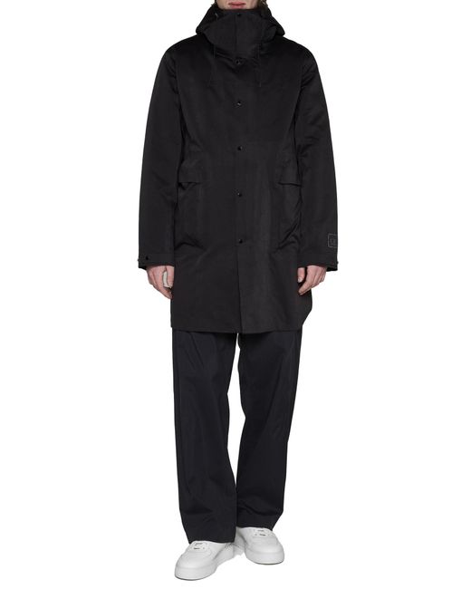 C P Company Blue Hooded Padded Coat for men