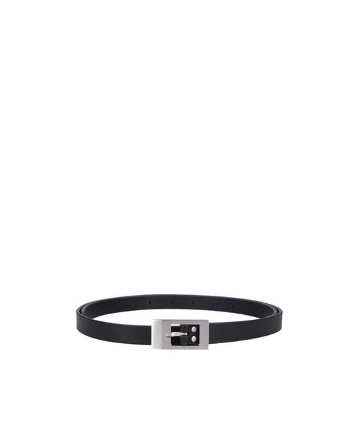 Rick Owens White Mini Stooges Buckle Belt