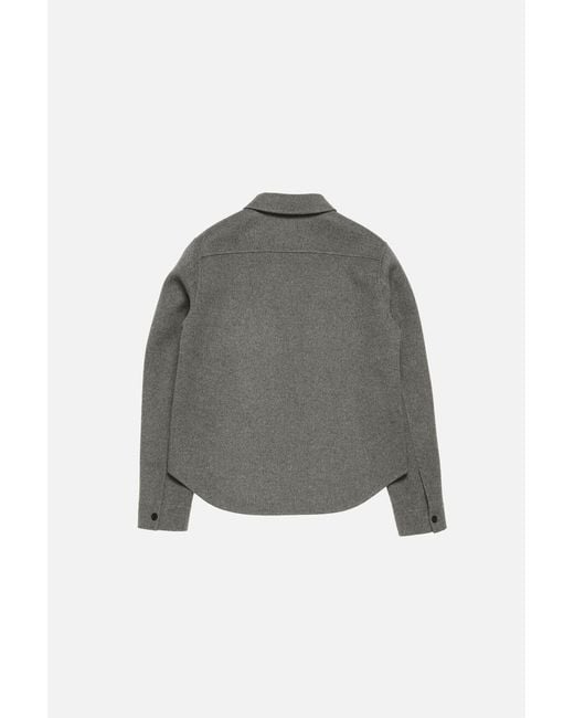 Acne Gray Zip-Up Shirt Jacket for men