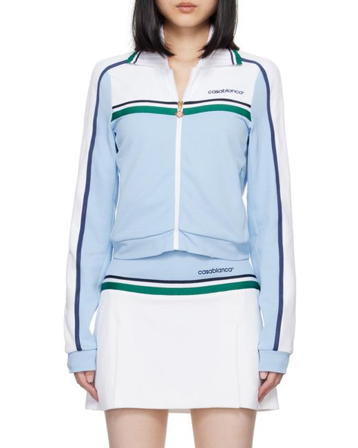 Casablanca Blue Contrast Lapel Casual Jacket