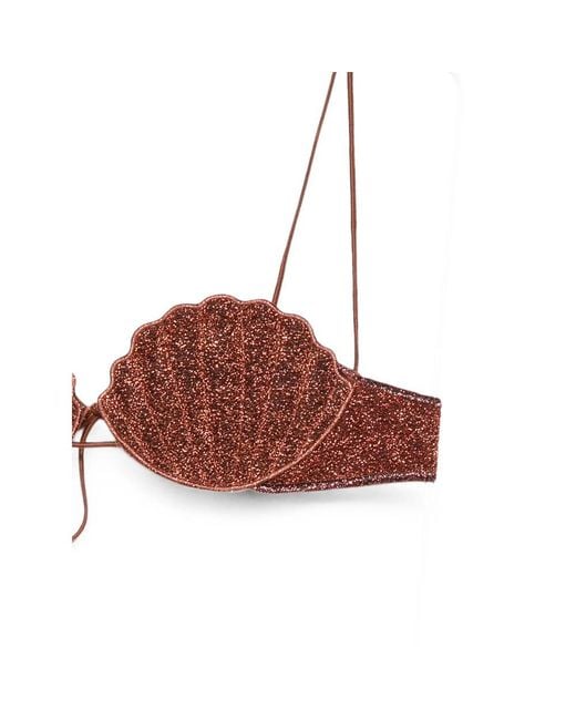 Oseree Red Lumiere Shell Bikini Set