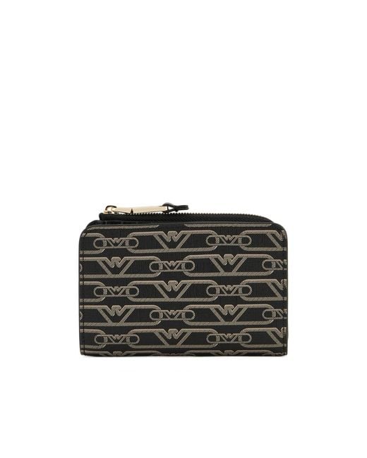 Emporio Armani Black Logo-Printed Zipped Wallet