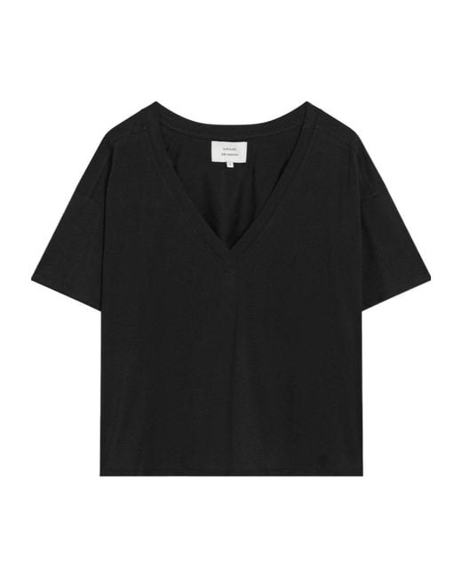 Loulou de Saison Black Faaa Lds V Neck T-Shirt