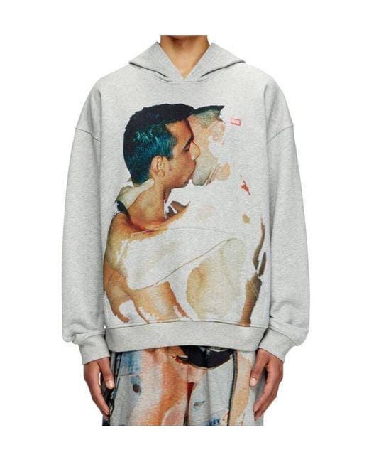 DIESEL White X Tom Of Finland Foundation Pr--Boxt-Hood-Tom25 Hoodie for men