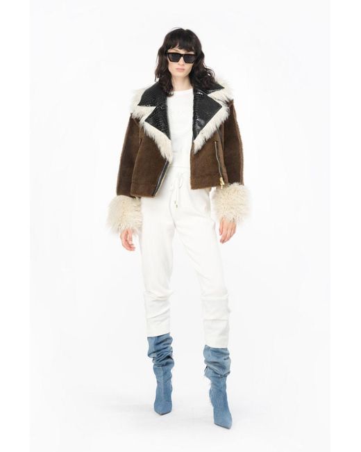 Pinko White Drawstring Fleece Joggers