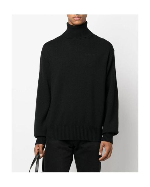 Off-White c/o Virgil Abloh Black Roll Neck Long-Sleeved Jumper for men