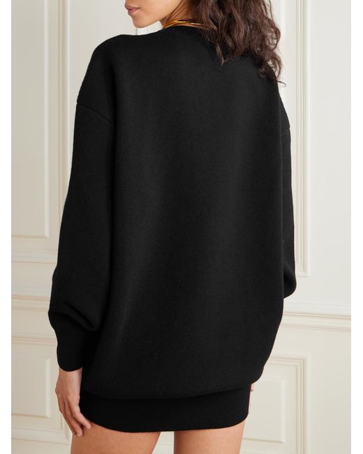 Tom Ford Black Round-Neck Cashmere Mini Dress