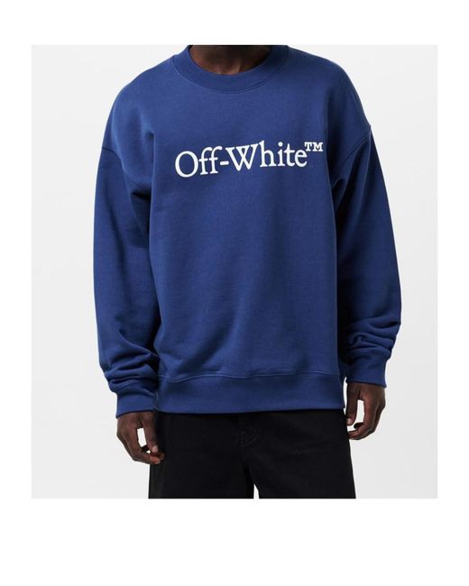 Off-White c/o Virgil Abloh Blue Skate Crew Sweatshirt for men