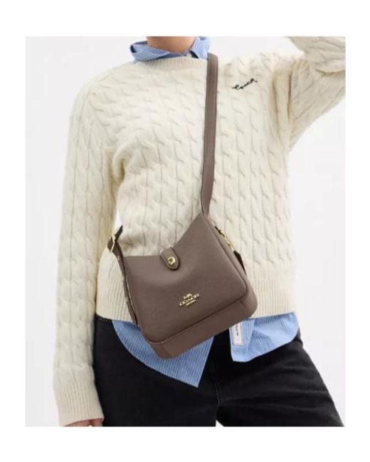 COACH Brown Hadley Mini Crossbody Bag