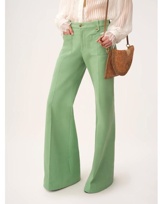 Chloé Green Flared Pants