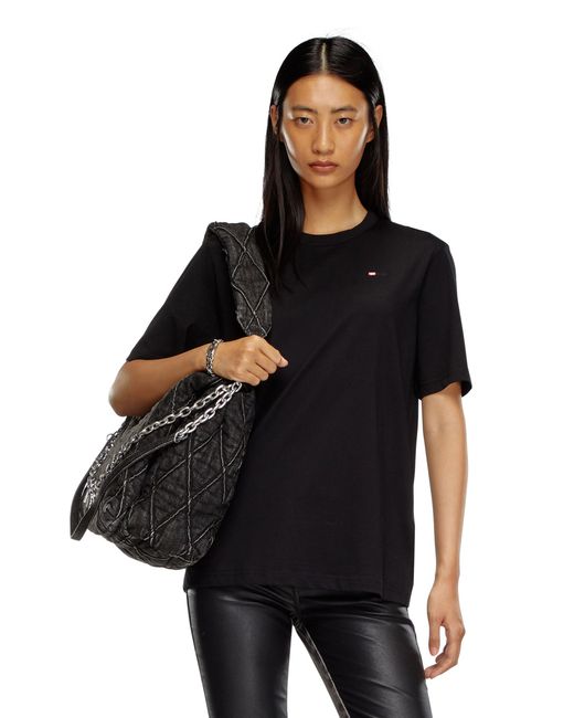 DIESEL Black T-Adjust-Microdiv T-Shirt for men