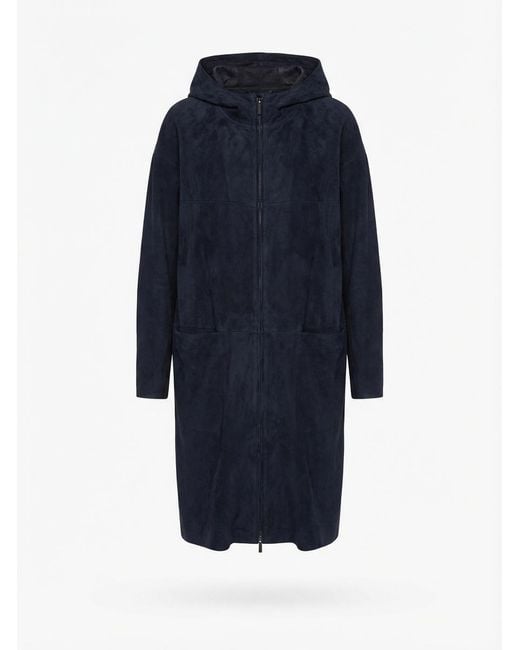Max Mara Blue Long-Sleeved Casual Jacket