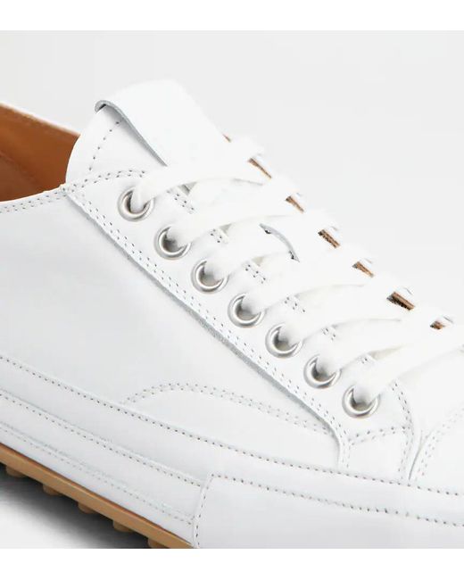 Tod's White Logo Stamped Sneakers