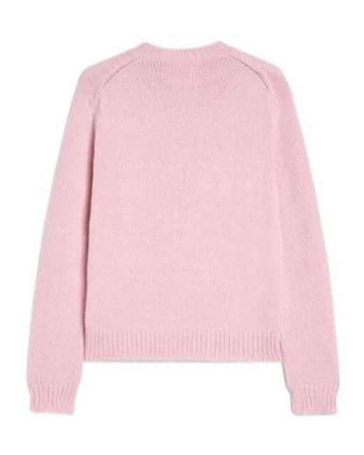 Jil Sander Pink Jil Sande Midweight Crew-Neck Jumper