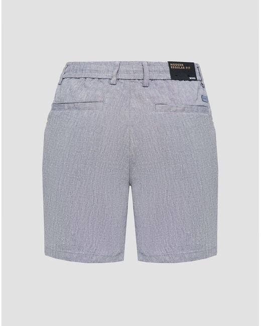 Boss Blue Drawstring Bermuda Shorts for men