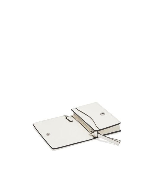 Ganni White Flap Cat Card Holder