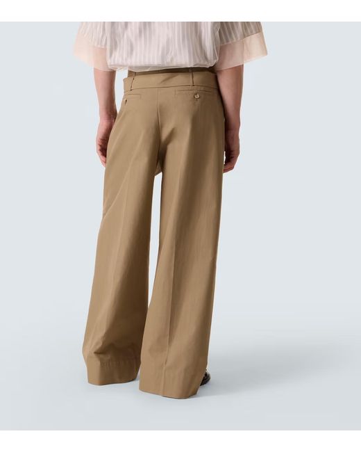 Simone Rocha Natural Cotton-Blend Canvas Wide-Leg Pants for men
