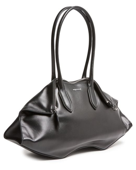 McQueen Black Manta Handbag
