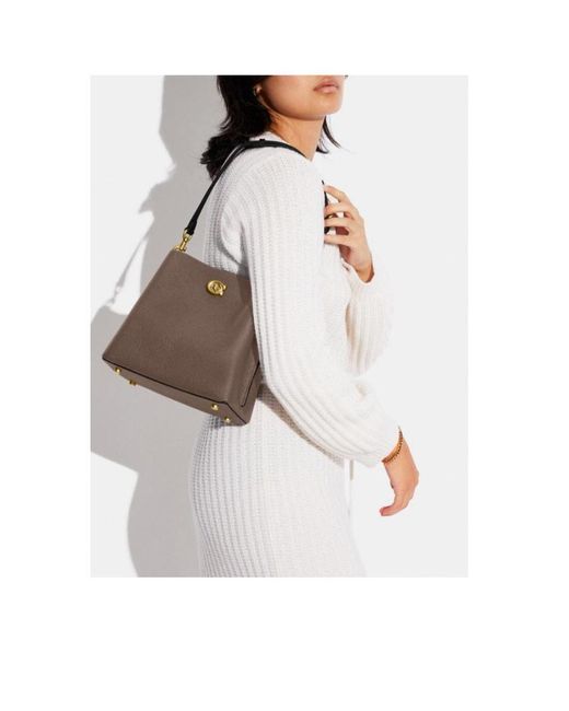 COACH Brown Willow Bucket Bag
