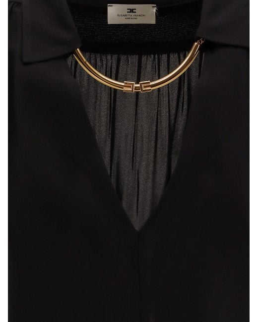Elisabetta Franchi Black Blouses