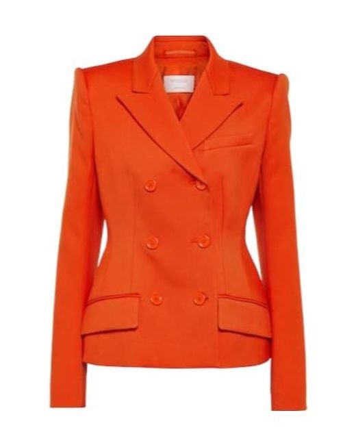 Sportmax Orange Cablo Cotton-Blend Blazer
