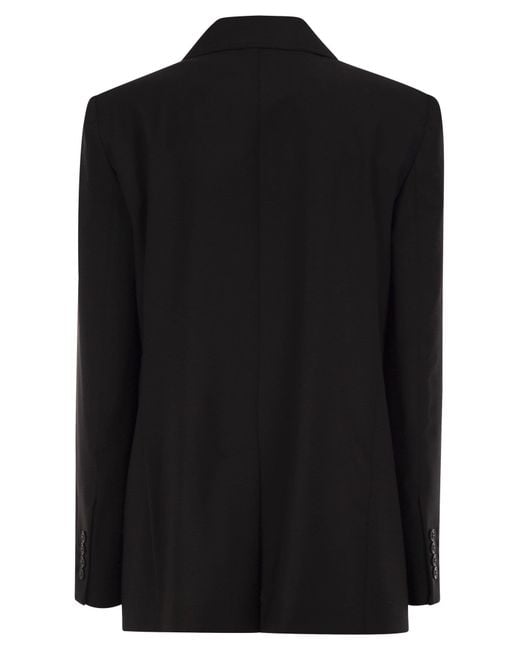 Max Mara Black Studio Mstassenzi Single-Breasted Blazer