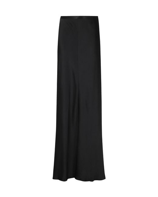 Alberta Ferretti Black Draped Skirt