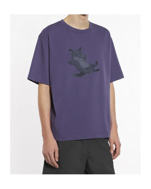 Maison Kitsuné Blue Maison Kitsuné Chillax Print Oversize T-Shirt for men