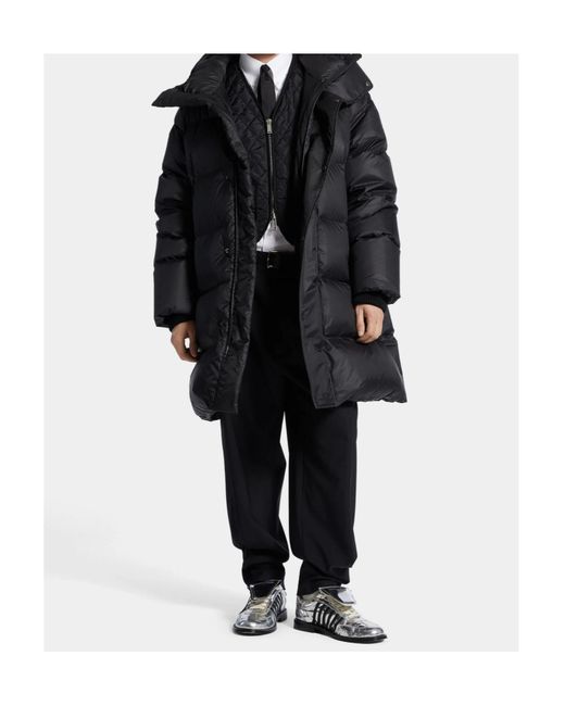 DSquared² Blue Hooded Down Jacket for men
