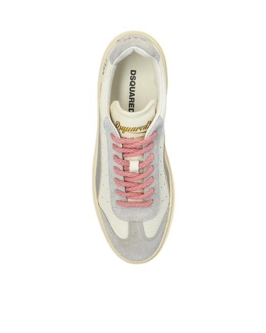 DSquared² White Rider Lace-Up Sports Shoes