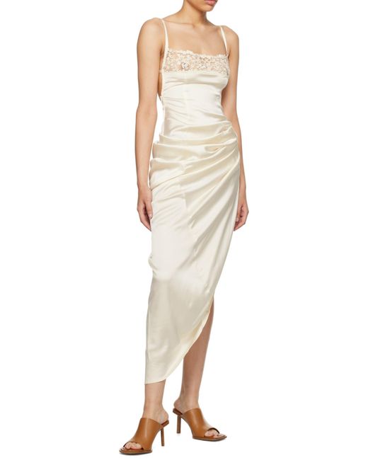 Jacquemus White Long Asymmetric Lingerie Dress