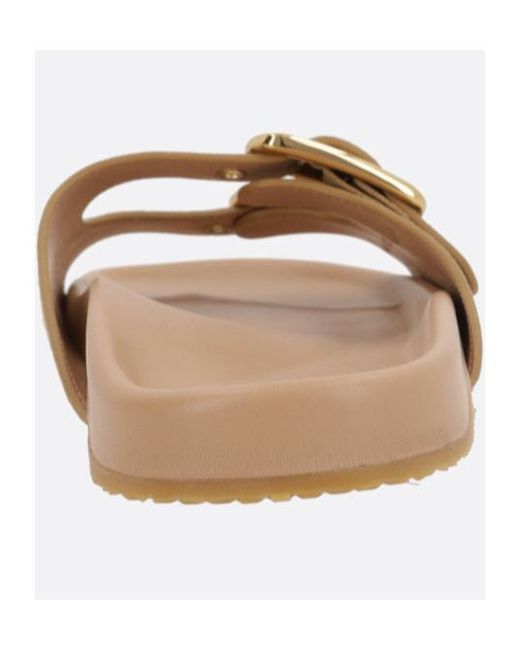 Chloé Brown Chloé Double-Strap Slides