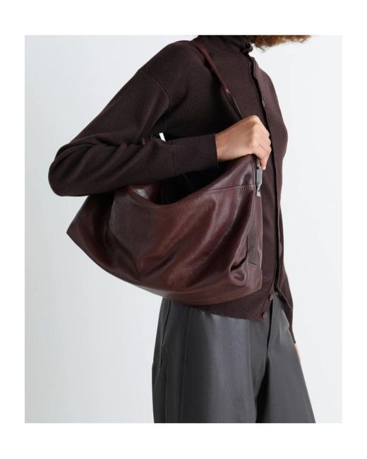 Lemaire Brown Berlingot Hobo Bag for men