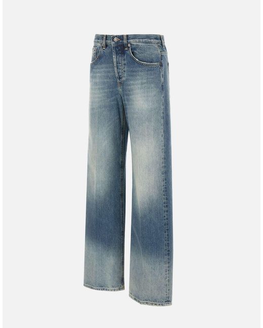 Dondup Blue Jacklyn Distressed High-Waisted Jeans